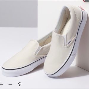 VANS Classic Slip Ons in Raw Canvas